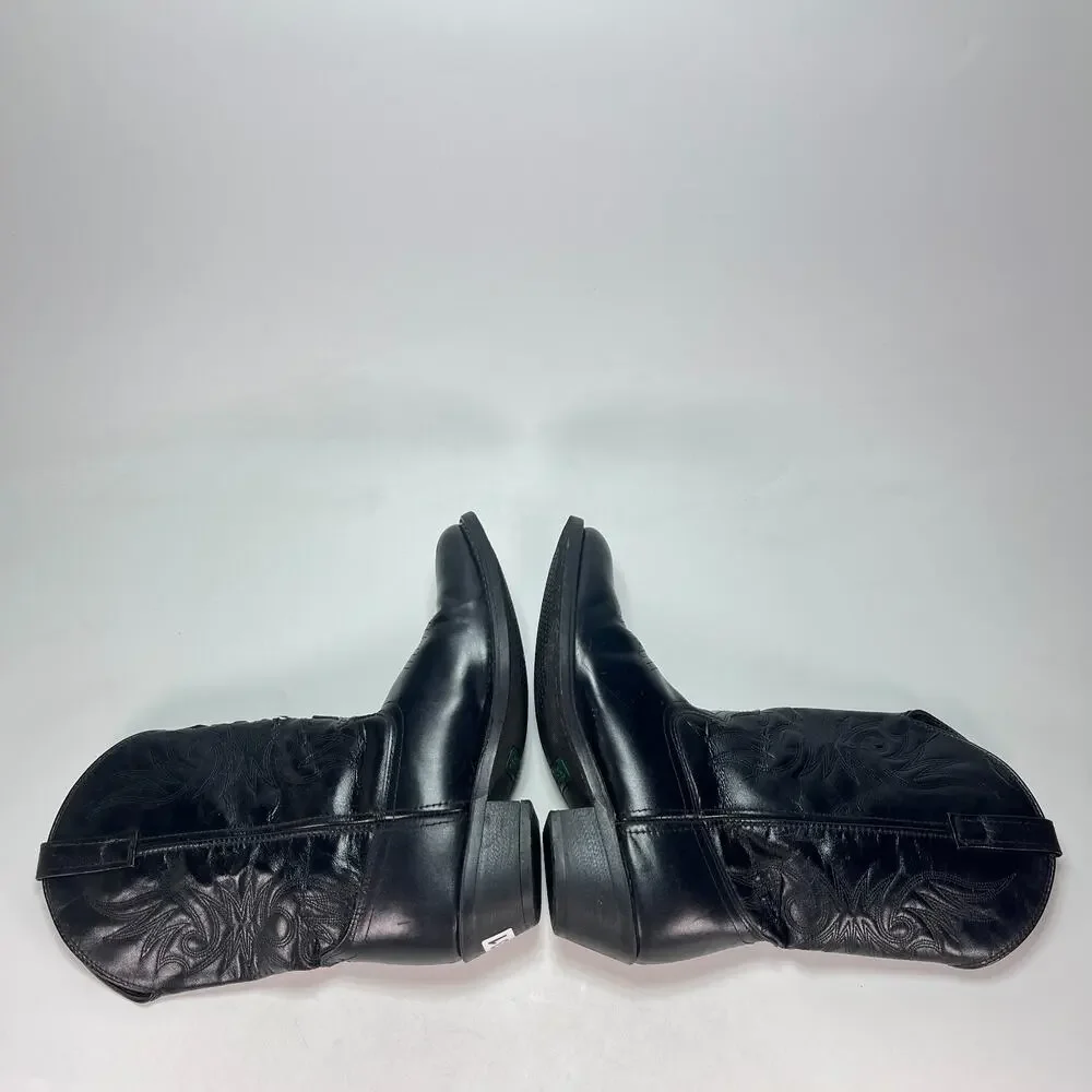 Laredo McComb Black Leather Comfort Western Cowboy Boots 95005 Men's Size 10.5D
